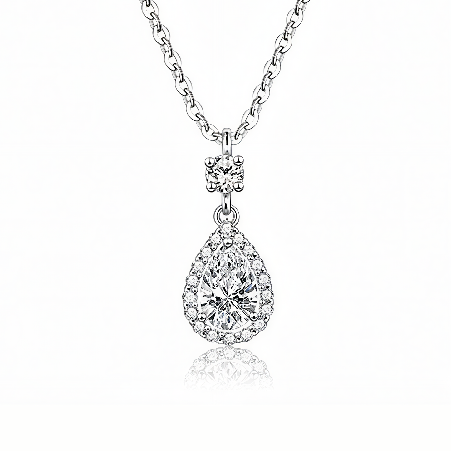 Collana in Argento "Goccia di Diamante"