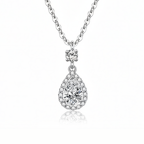 Collana in Argento "Goccia di Diamante"
