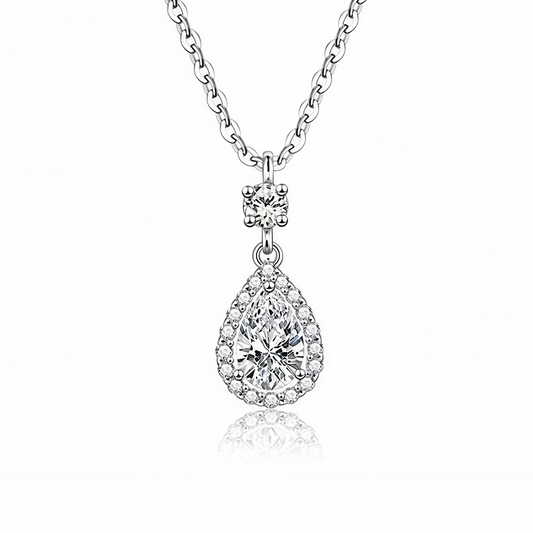 Collana in Argento "Goccia di Diamante"