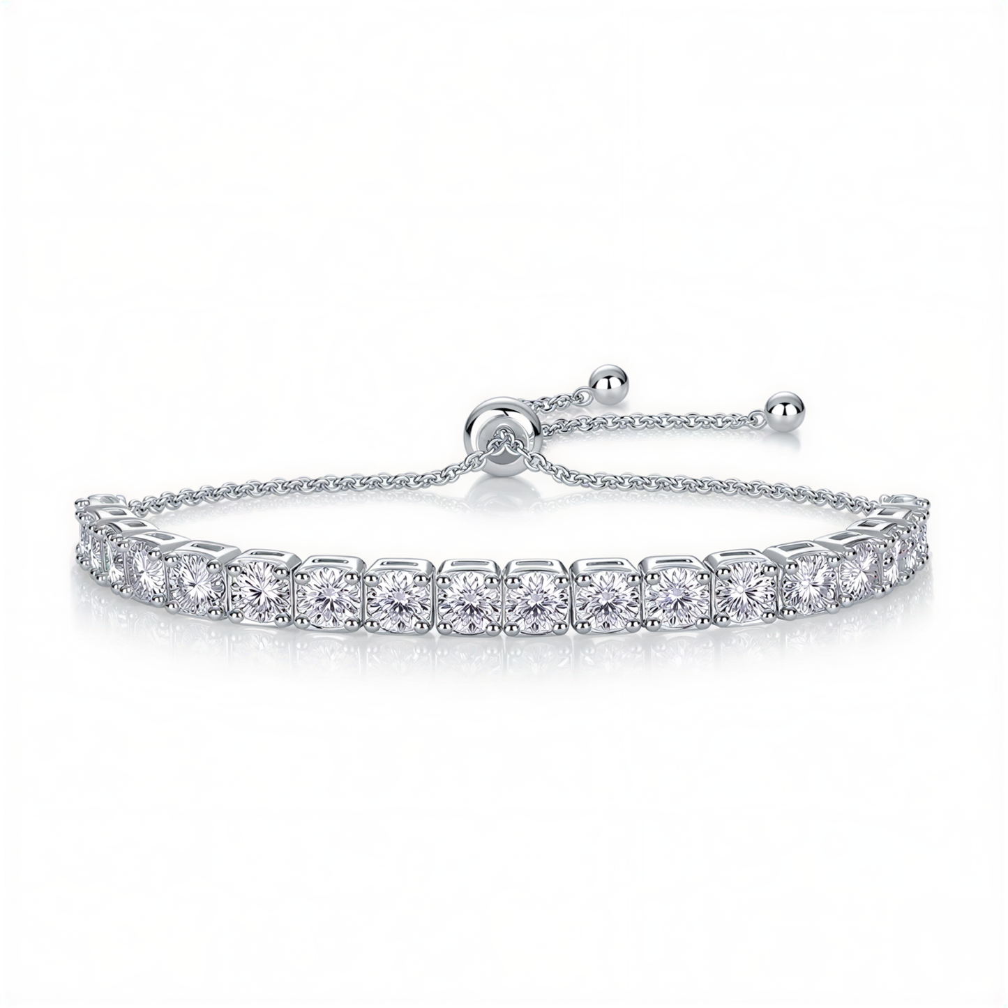 Bracciale Tennis in Argento "Starlight" Regolabile
