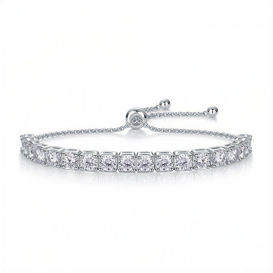Bracciale Tennis in Argento "Starlight" Regolabile