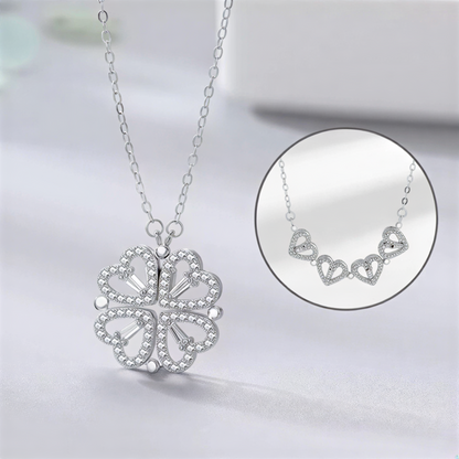 Collana in Argento "Heart to leaf" Magnetica 2 in 1